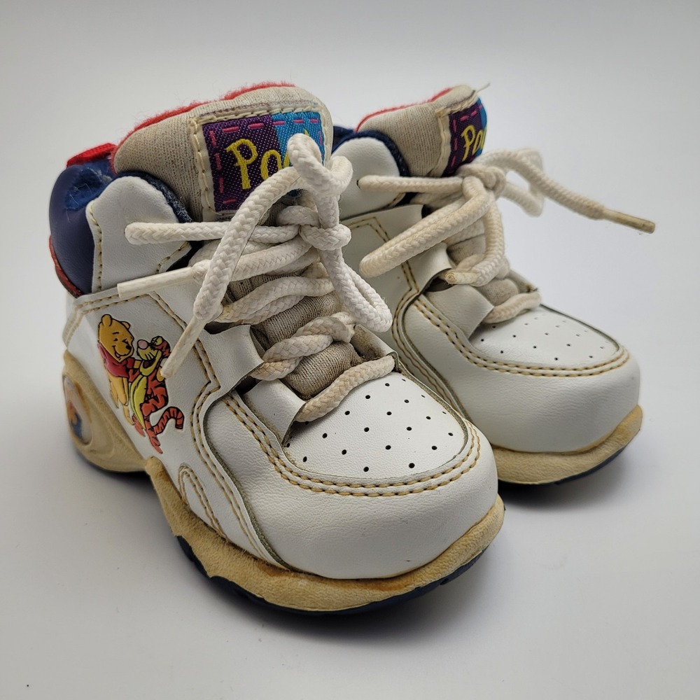 Vintage Winnie The Pooh Kids Mid Top Sneakers Shoes Size 5.5 Child‎ READ